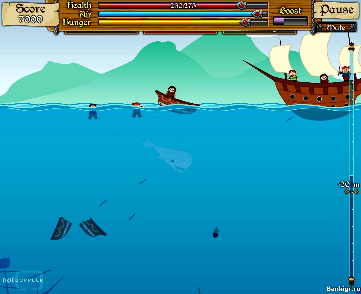 Игра потопить корабль. Игра Moby dick 2.